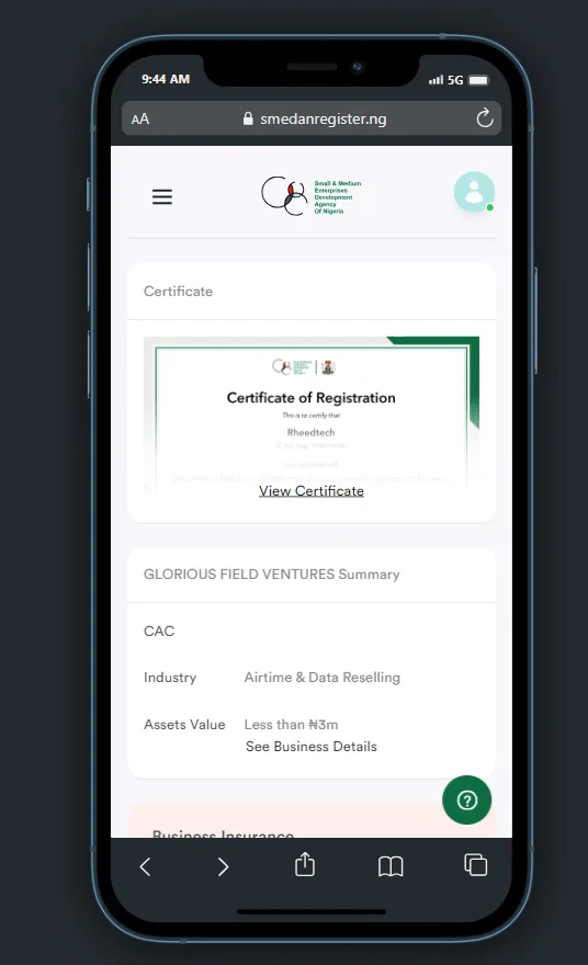 smedan dashboard